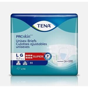 Incontinence Aids, Large Proskin Unisex Super Briefs, 14 Count, Waist 40"-59"